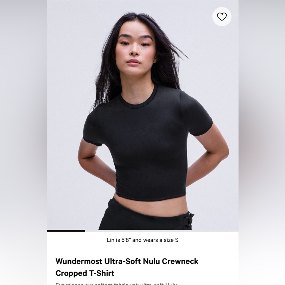 lululemon athletica Black Crop Top